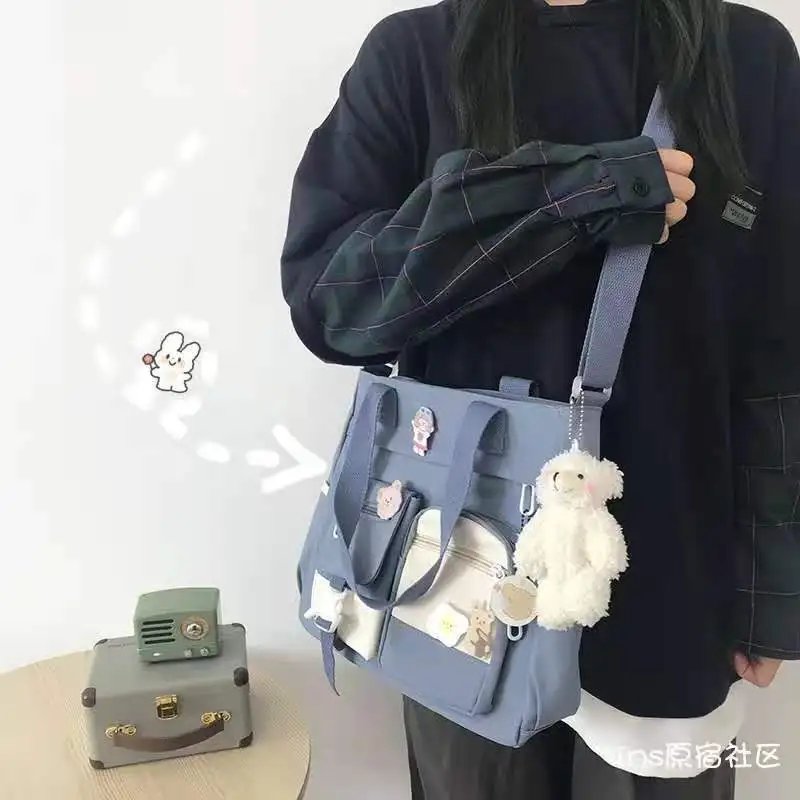 New Canvas Women Handbags Messenger Bag Youth Ladies Fashion Shoulder Tote Bag Versatile Female Crossbody Bags Pouch Pack Bolsas