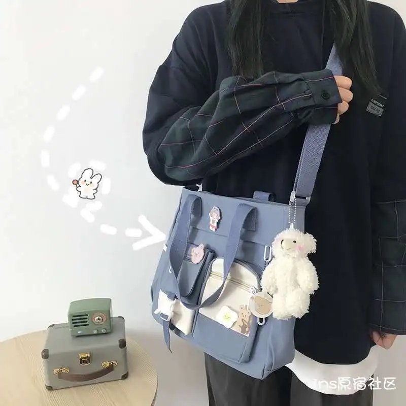 New Canvas Women Handbags Messenger Bag Youth Ladies Fashion Shoulder Tote Bag Versatile Female Crossbody Bags Pouch Pack Bolsas