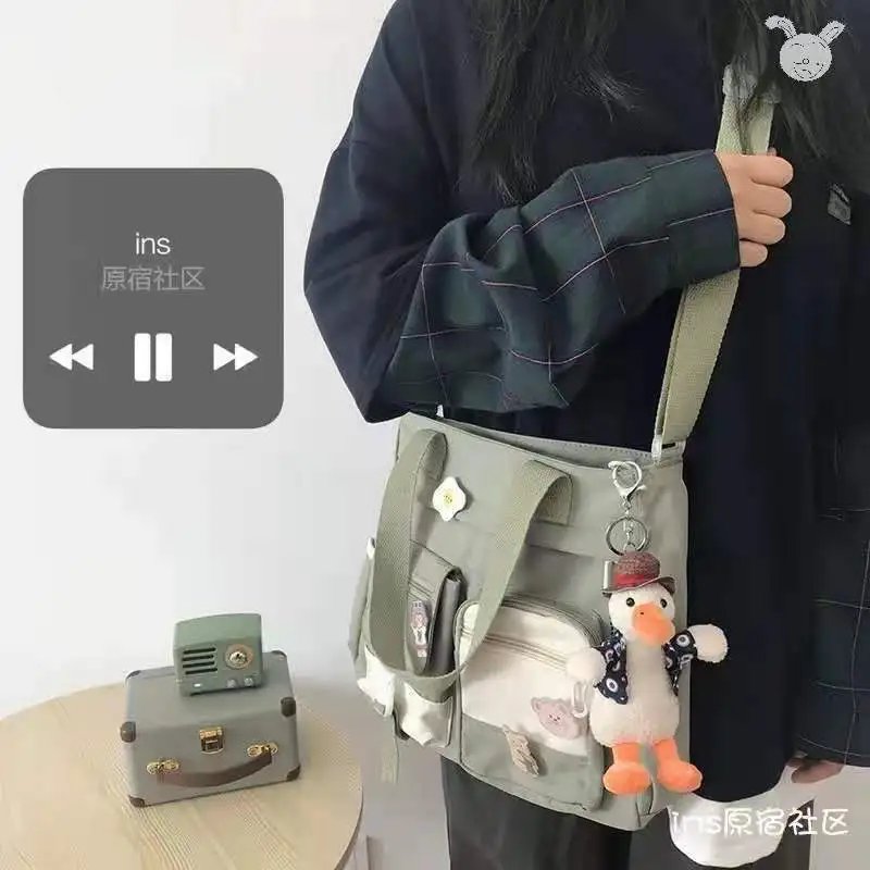 New Canvas Women Handbags Messenger Bag Youth Ladies Fashion Shoulder Tote Bag Versatile Female Crossbody Bags Pouch Pack Bolsas