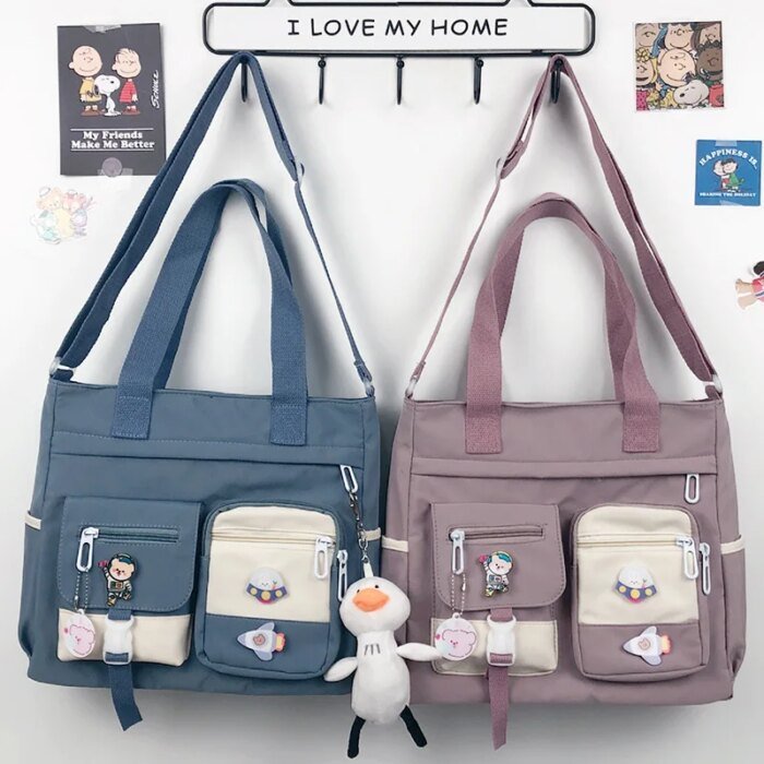 New Canvas Women Handbags Messenger Bag Youth Ladies Fashion Shoulder Tote Bag Versatile Female Crossbody Bags Pouch Pack Bolsas - Image 2