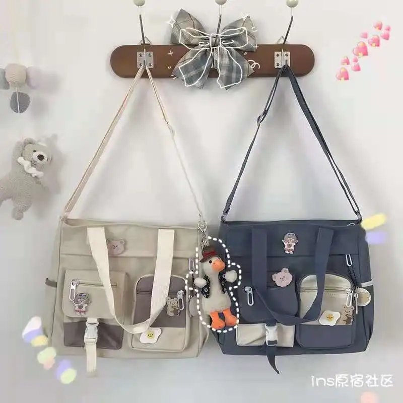 New Canvas Women Handbags Messenger Bag Youth Ladies Fashion Shoulder Tote Bag Versatile Female Crossbody Bags Pouch Pack Bolsas