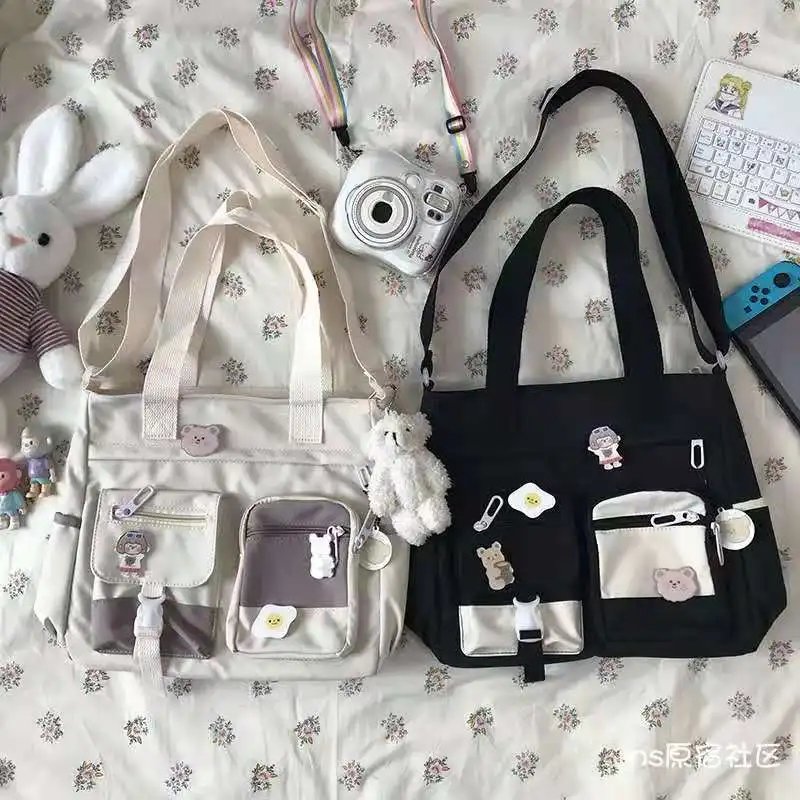 New Canvas Women Handbags Messenger Bag Youth Ladies Fashion Shoulder Tote Bag Versatile Female Crossbody Bags Pouch Pack Bolsas