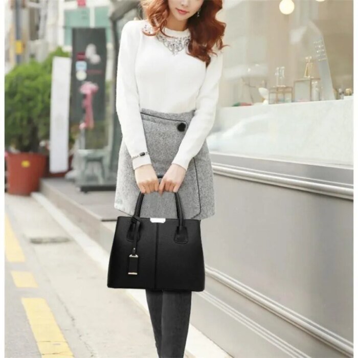 1 Pcs Women Leather Handbags Ladies Hand Bags Purse Fashion Shoulder Bags - Image 4