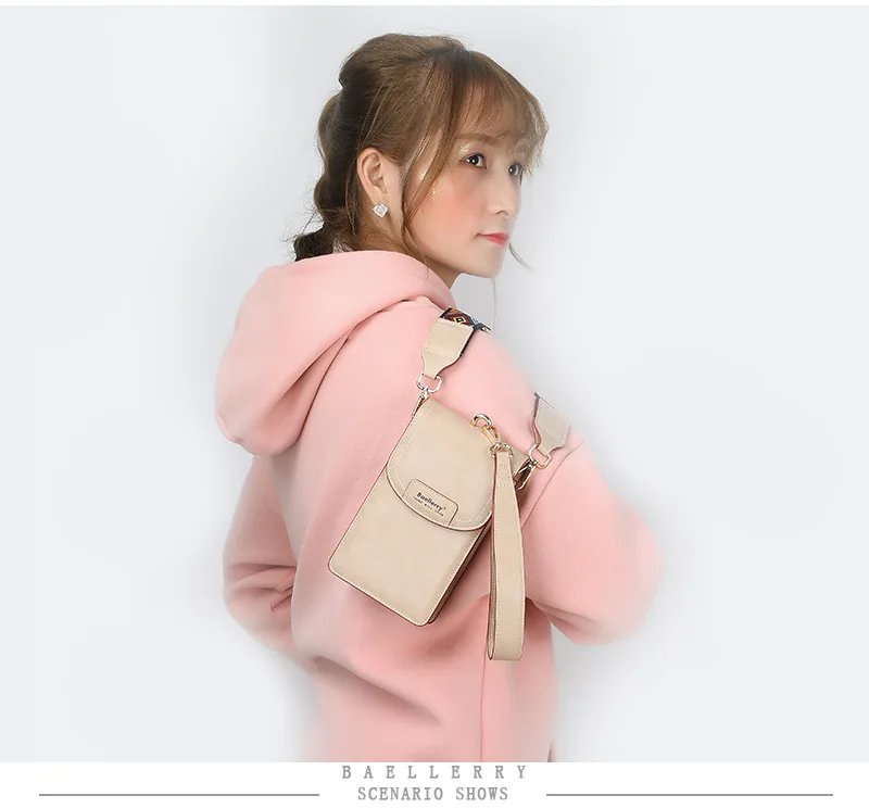 Korean edition phone bag New Baellerry fashion phone bag Buckle Crossbody Phone Bag Fashion Versatile Shoulder Bag