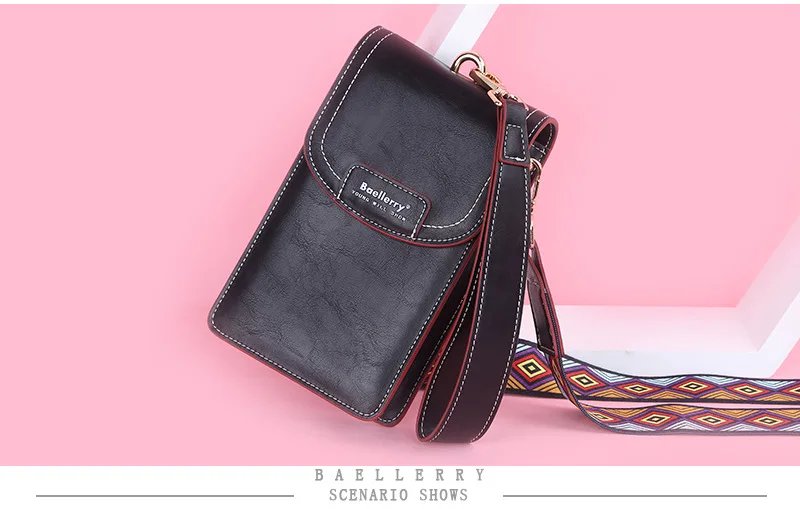 Korean edition phone bag New Baellerry fashion phone bag Buckle Crossbody Phone Bag Fashion Versatile Shoulder Bag