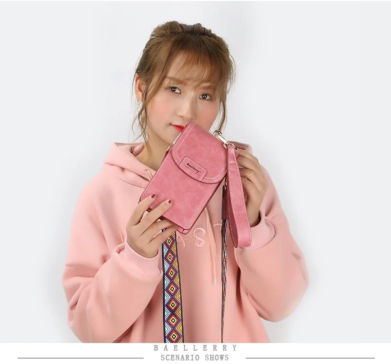 Korean edition phone bag New Baellerry fashion phone bag Buckle Crossbody Phone Bag Fashion Versatile Shoulder Bag