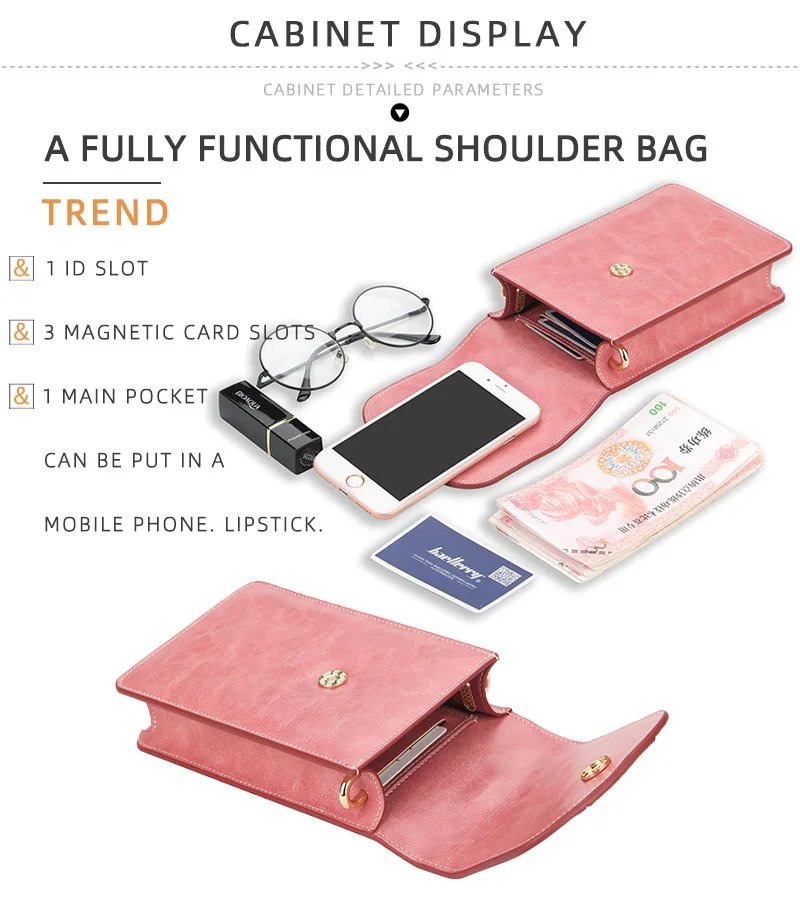 Korean edition phone bag New Baellerry fashion phone bag Buckle Crossbody Phone Bag Fashion Versatile Shoulder Bag