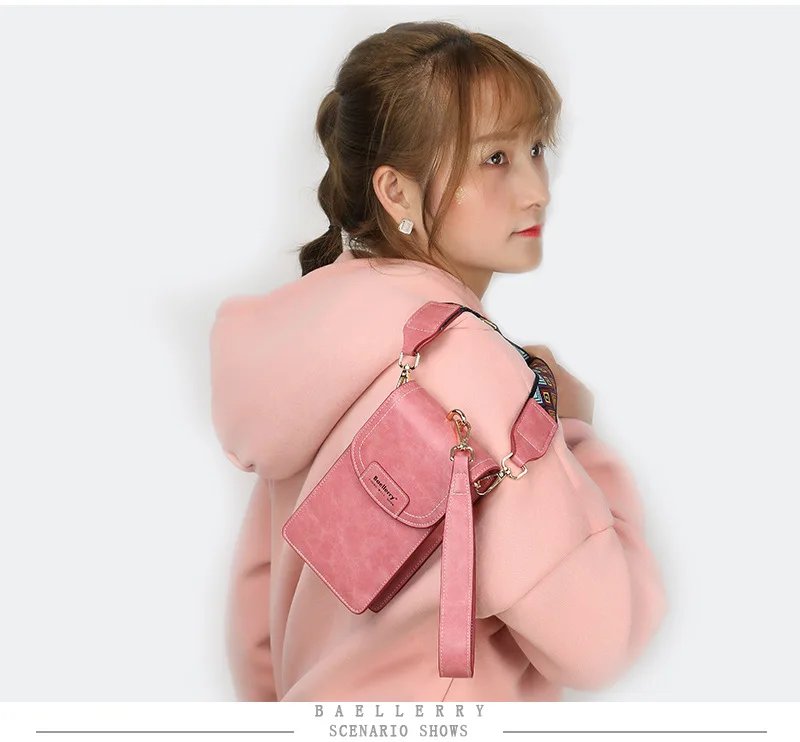 Korean edition phone bag New Baellerry fashion phone bag Buckle Crossbody Phone Bag Fashion Versatile Shoulder Bag