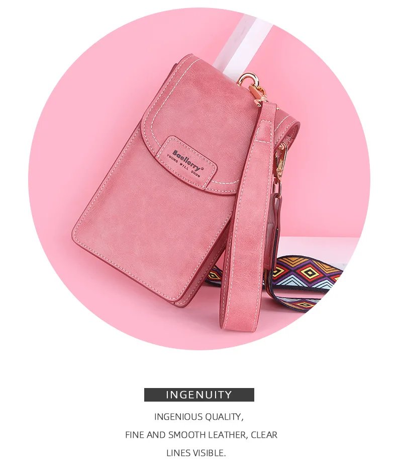 Korean edition phone bag New Baellerry fashion phone bag Buckle Crossbody Phone Bag Fashion Versatile Shoulder Bag