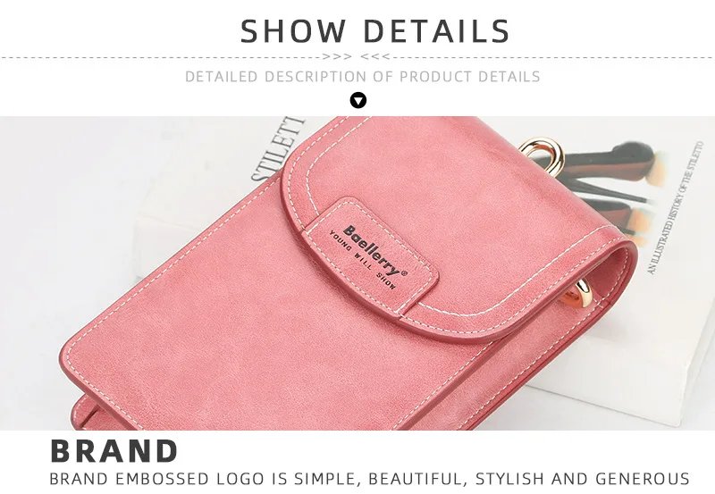 Korean edition phone bag New Baellerry fashion phone bag Buckle Crossbody Phone Bag Fashion Versatile Shoulder Bag