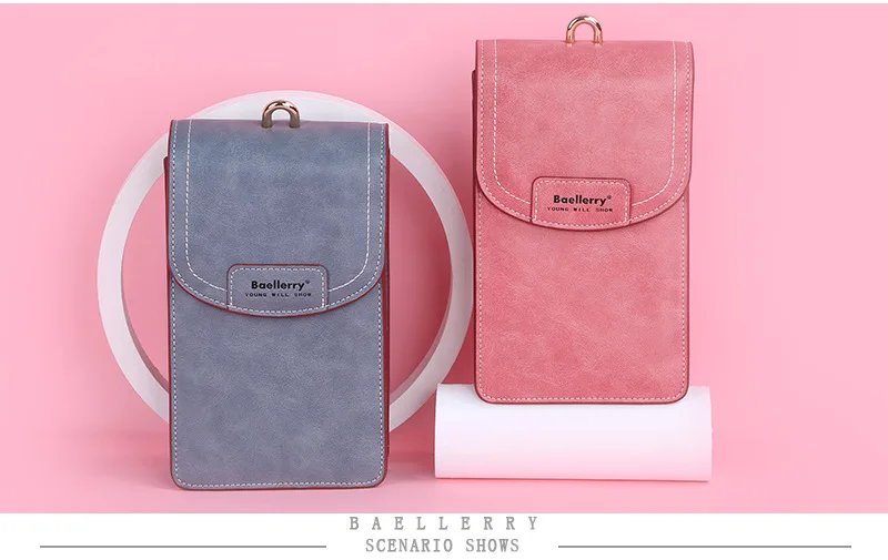 Korean edition phone bag New Baellerry fashion phone bag Buckle Crossbody Phone Bag Fashion Versatile Shoulder Bag
