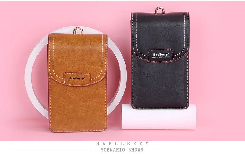 Korean edition phone bag New Baellerry fashion phone bag Buckle Crossbody Phone Bag Fashion Versatile Shoulder Bag