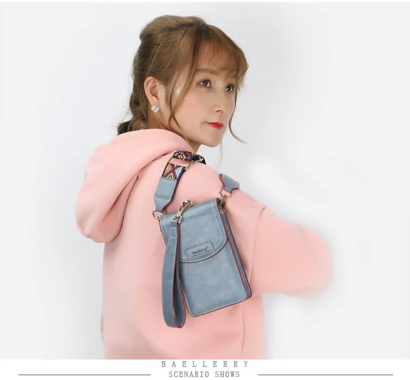 Korean edition phone bag New Baellerry fashion phone bag Buckle Crossbody Phone Bag Fashion Versatile Shoulder Bag