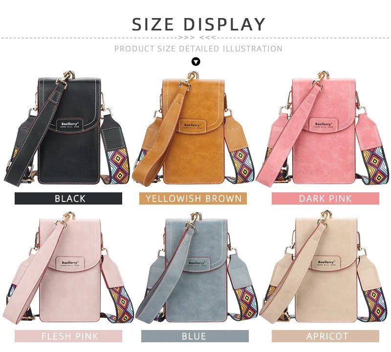 Korean edition phone bag New Baellerry fashion phone bag Buckle Crossbody Phone Bag Fashion Versatile Shoulder Bag