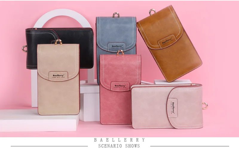 Korean edition phone bag New Baellerry fashion phone bag Buckle Crossbody Phone Bag Fashion Versatile Shoulder Bag