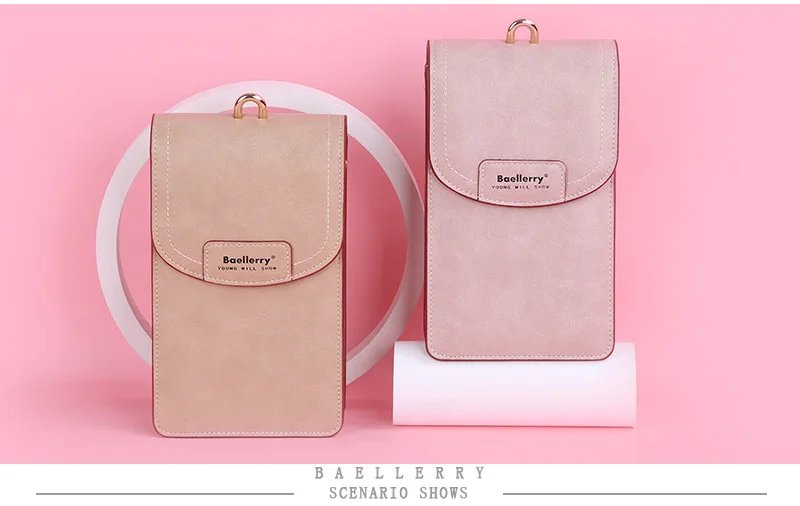 Korean edition phone bag New Baellerry fashion phone bag Buckle Crossbody Phone Bag Fashion Versatile Shoulder Bag