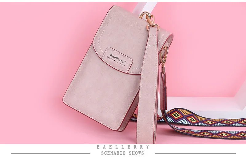 Korean edition phone bag New Baellerry fashion phone bag Buckle Crossbody Phone Bag Fashion Versatile Shoulder Bag