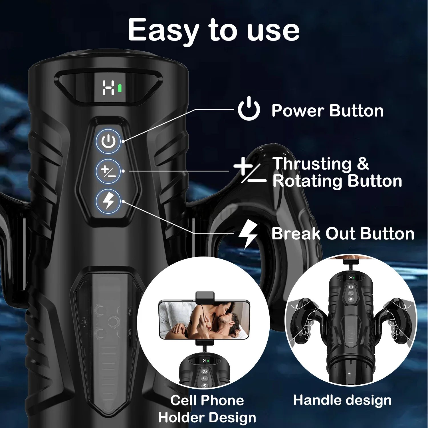 Automatic Telescopic Male Masturbator 7 Thrusting Rotating Modes Pocket Pussy Blowjob Sex Machine Penis Pump Piston Mastubator