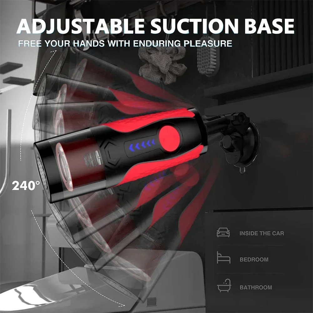 Automatic Telescopic Male Masturbator 7 Thrusting Rotating Modes Pocket Pussy Blowjob Sex Machine Penis Pump Piston Mastubator
