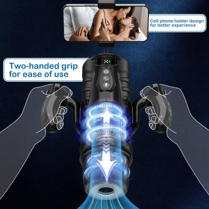 Automatic Telescopic Male Masturbator 7 Thrusting Rotating Modes Pocket Pussy Blowjob Sex Machine Penis Pump Piston Mastubator - Image 3