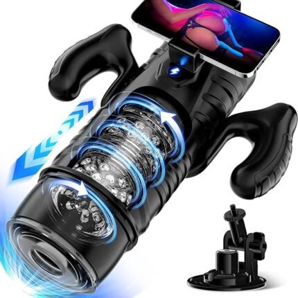 Automatic Telescopic Male Masturbator 7 Thrusting Rotating Modes Pocket Pussy Blowjob Sex Machine Penis Pump Piston Mastubator