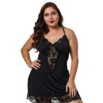 Women Spaghetti Straps Nightgowns Lace Sexy Sleepdress Plus Size Nightdress Satin Lingerie Sets Women's Pajamas Home Clothes - Image 3