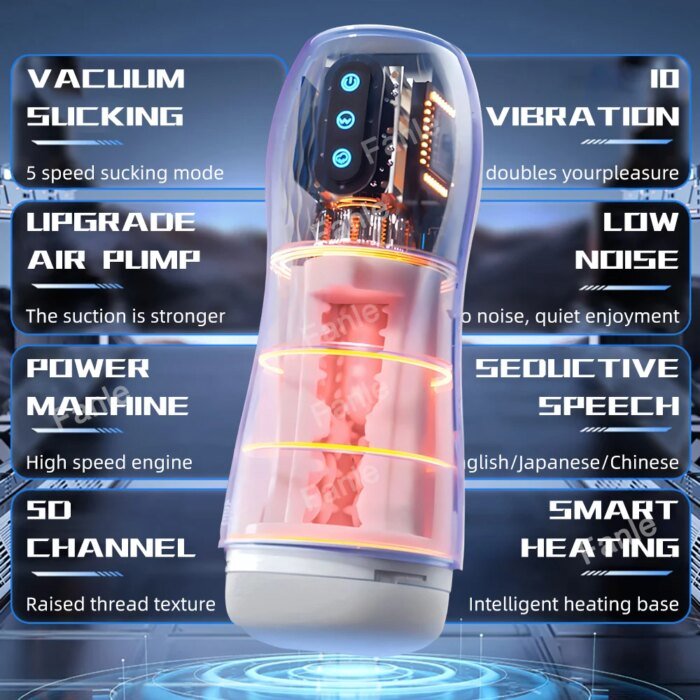 Automatic Male Sucking Masturbator Vibration Blowjob Machine Heating Masturbation Cup Sex Toys Adult for Men Masturbate Supplies - Image 2