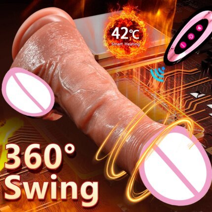 Silicone Realistic Vibrators Dildo Swing Thrusting Heating Wireless Remote Control Dildo Female Masturbation Sex Toys for Women