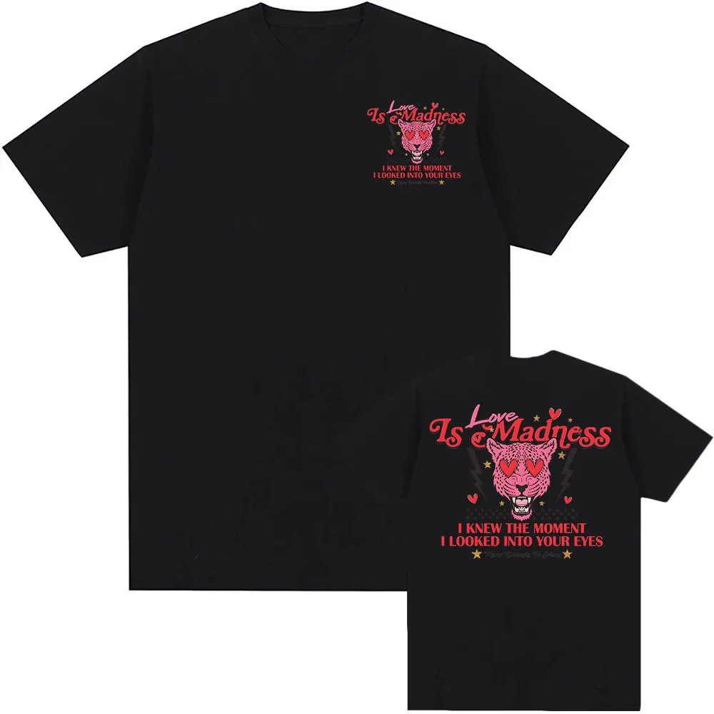 Love Is Madness Lyric Tee THIRTY SECONDS TO MARS Rock Tshirts Short Sleeve Grunge Fashion T-shirt Cotton Men/Women T Shirt Male