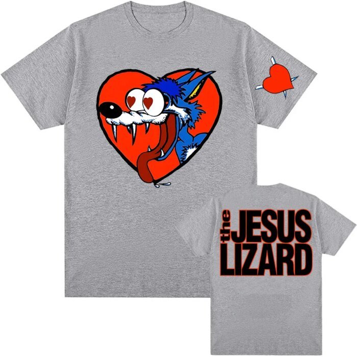 Rock Band The Jesus Lizard Tshirts Short Sleeve Cotton O-neck T-shirt for Male Hip Hop  Cartoon Printing T Shirt Men Women Tees - Image 4