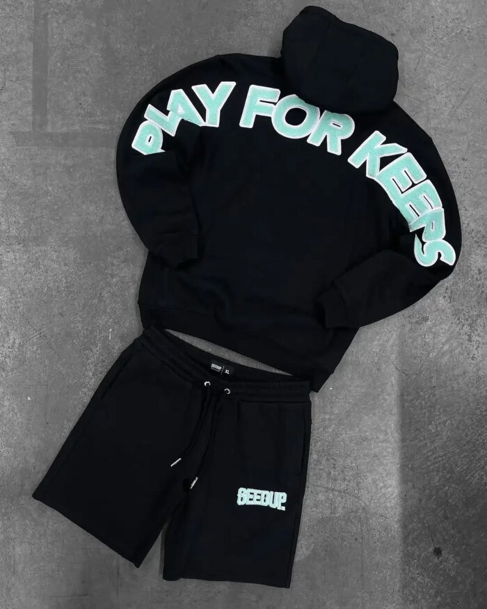 Fitness Outdoor Loose Hoodie Men's and Women's Set Summer Harajuku Y2K Retro Personalized Design Leisure Jogging Street Set - Image 4