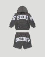 Fitness Outdoor Loose Hoodie Men's and Women's Set Summer Harajuku Y2K Retro Personalized Design Leisure Jogging Street Set