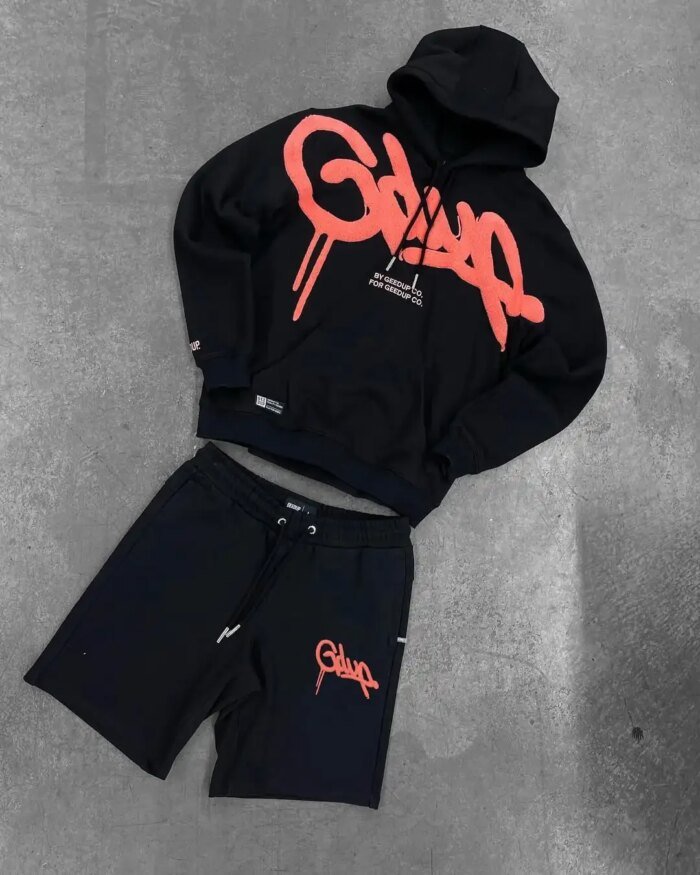 Fitness Outdoor Loose Hoodie Men's and Women's Set Summer Harajuku Y2K Retro Personalized Design Leisure Jogging Street Set - Image 2