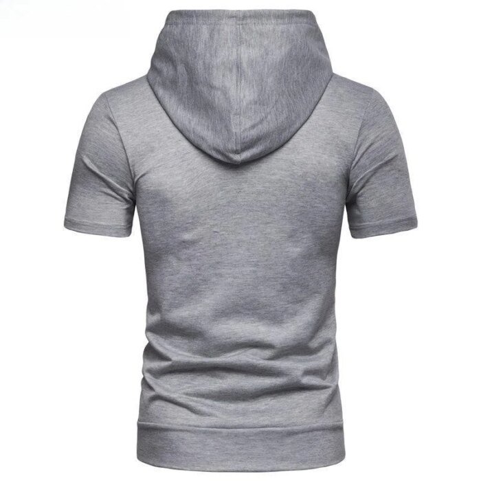 Men's Zipper Hooded ort Sve Cardigan Slim Fit Lightweight Summer Top Busin Casual Sle Hoodie T-irt by Bamboo Brand - Image 2