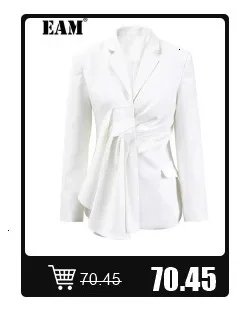 [EAM] Women White Ruffles Big Size Blouse New Stand Collar Sleeveless Loose Fit Shirt Fashion Tide Spring Summer 2025 1DF7975