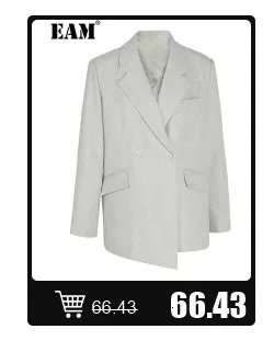 [EAM] Women White Ruffles Big Size Blouse New Stand Collar Sleeveless Loose Fit Shirt Fashion Tide Spring Summer 2025 1DF7975