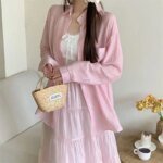Women's Summer Sun Protection Shirts Casual Loose with Pocket Chiffon Blouses Female Korean Chic Thin Breathable Slimming Shirt - Image 4