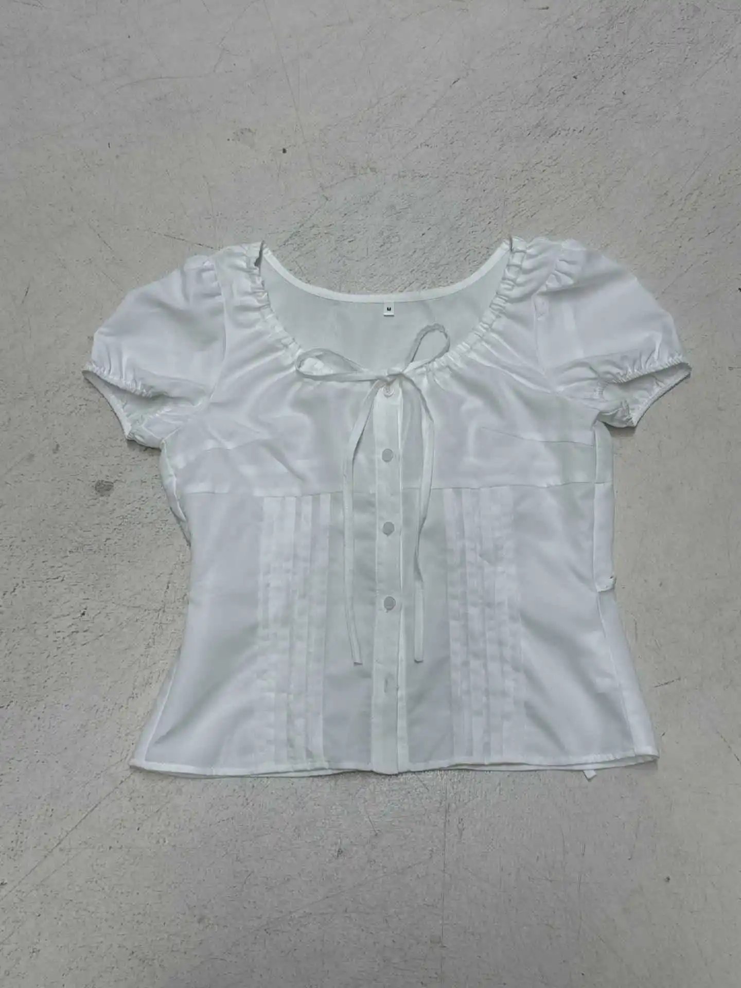 Phantasy Y2k T-shirt Short Sleeve Women's Vintage Slimming Tops O- Neck Shirt Fashion Elegant  Blouse Summer Women's Clothing  ﻿