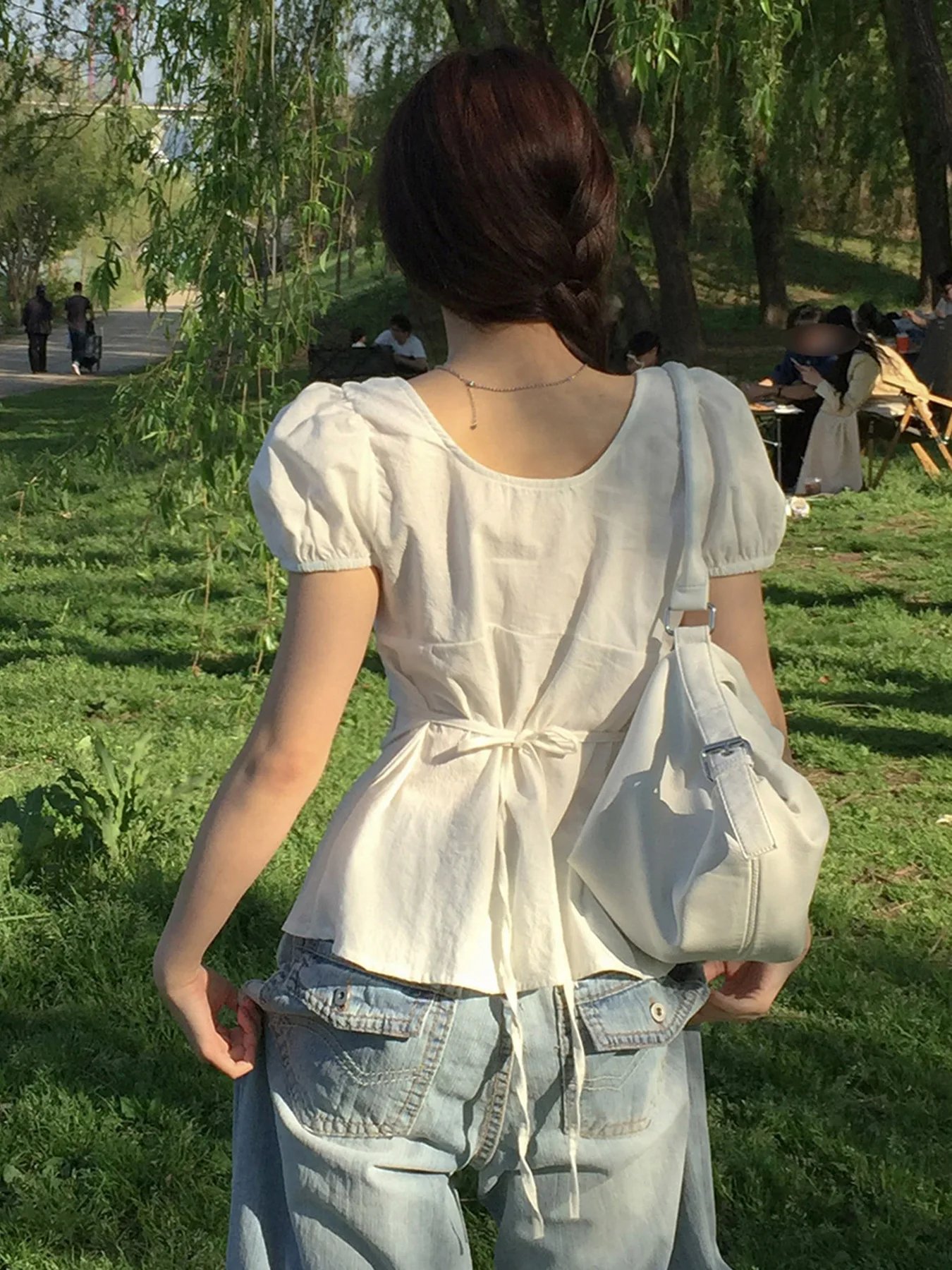 Phantasy Y2k T-shirt Short Sleeve Women's Vintage Slimming Tops O- Neck Shirt Fashion Elegant  Blouse Summer Women's Clothing  ﻿