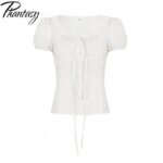 Phantasy Y2k T-shirt Short Sleeve Women's Vintage Slimming Tops O- Neck Shirt Fashion Elegant  Blouse Summer Women's Clothing  ﻿ - Image 6