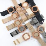 Fashion Women Straw Belt Casual Bohemian Wide Belt Summer Braided Waistbelt  Buckle Elastic Female Straw Waist Belt - Image 5
