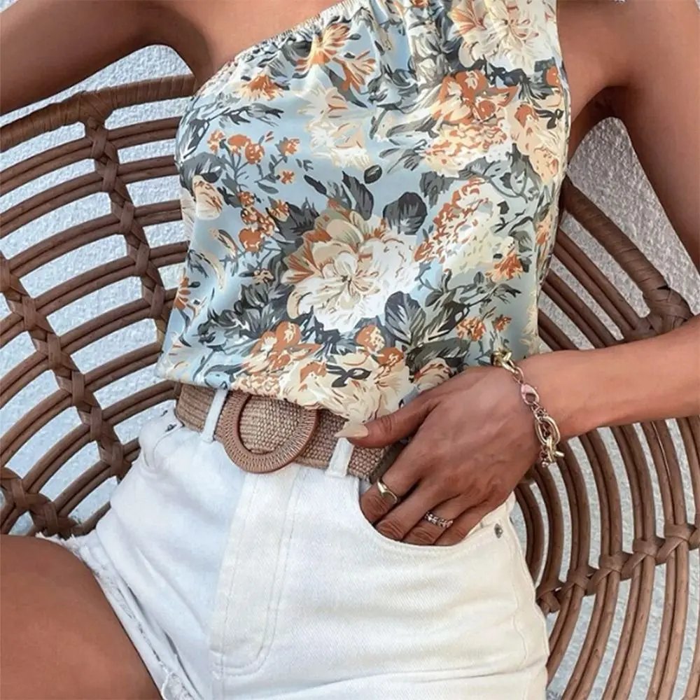 Fashion Women Straw Belt Casual Bohemian Wide Belt Summer Braided Waistbelt  Buckle Elastic Female Straw Waist Belt