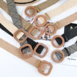 Fashion Women Straw Belt Casual Bohemian Wide Belt Summer Braided Waistbelt  Buckle Elastic Female Straw Waist Belt - Image 3