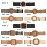Fashion Women Straw Belt Casual Bohemian Wide Belt Summer Braided Waistbelt  Buckle Elastic Female Straw Waist Belt - Image 4