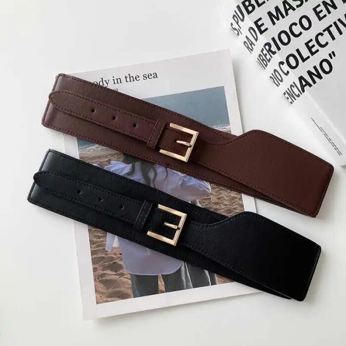 1pcs Belt Women Ins Wind Versatile Korean Version Black Dress Wide Waist Cincher Women Summer Outerwear Fashion Suit Decorative - Image 2