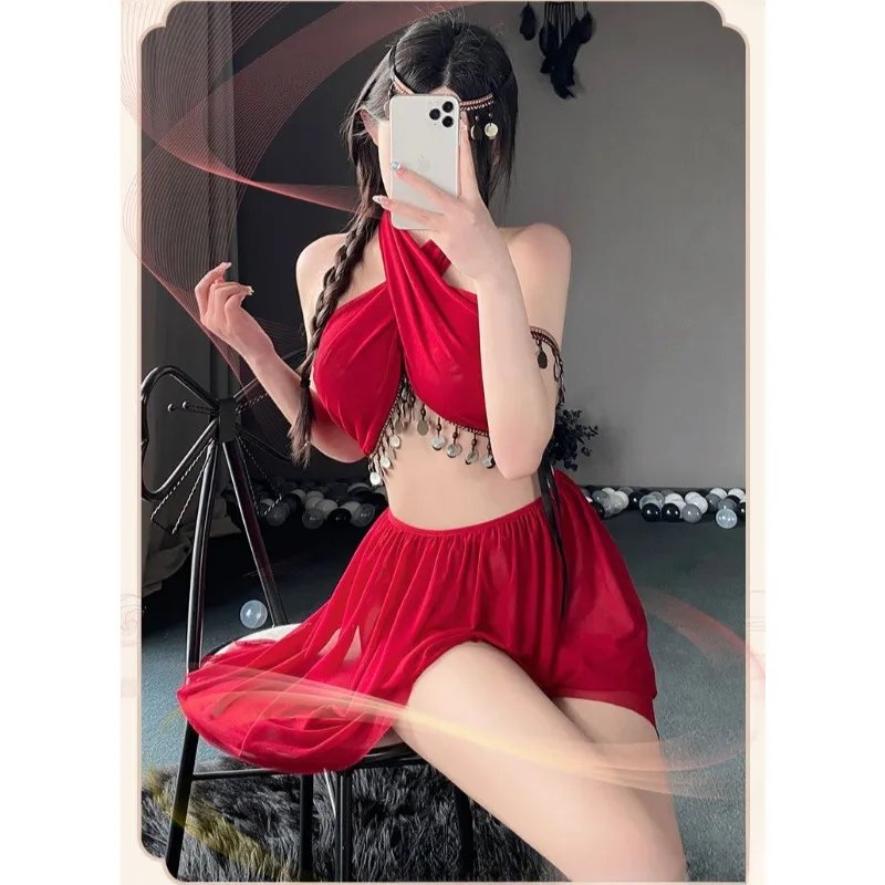 Ladies' Sexy Lingerie Bed Flirting Sexy Hot Exotic Style Hollow Out No Take Off Midnight Temptation Uniform Set