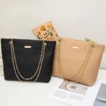 1PC PU Material Women's Shoulder Bag Tote Bag Large Capacity Casual Crossbody Bags - Image 4