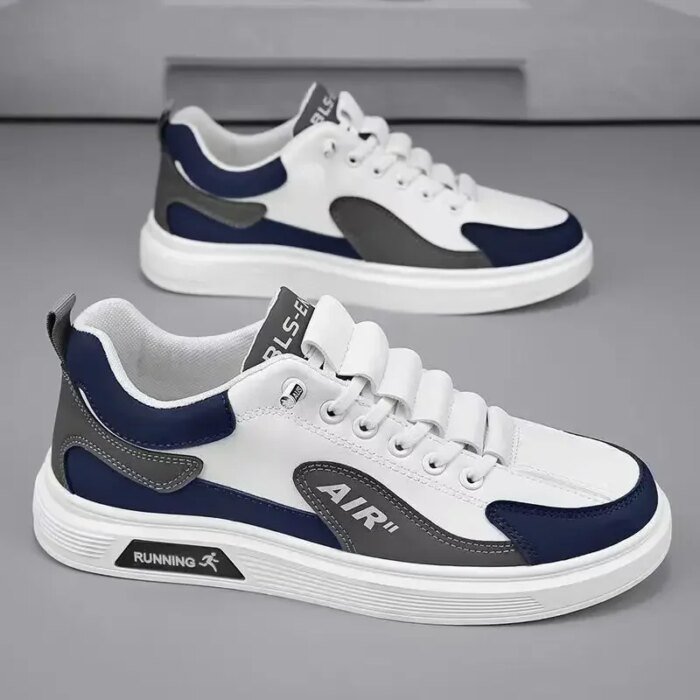 Trend 2025 New Men's Shoes Leather Fashion Low-top Men's Casual Trendy Shoes Running Sports - Image 2