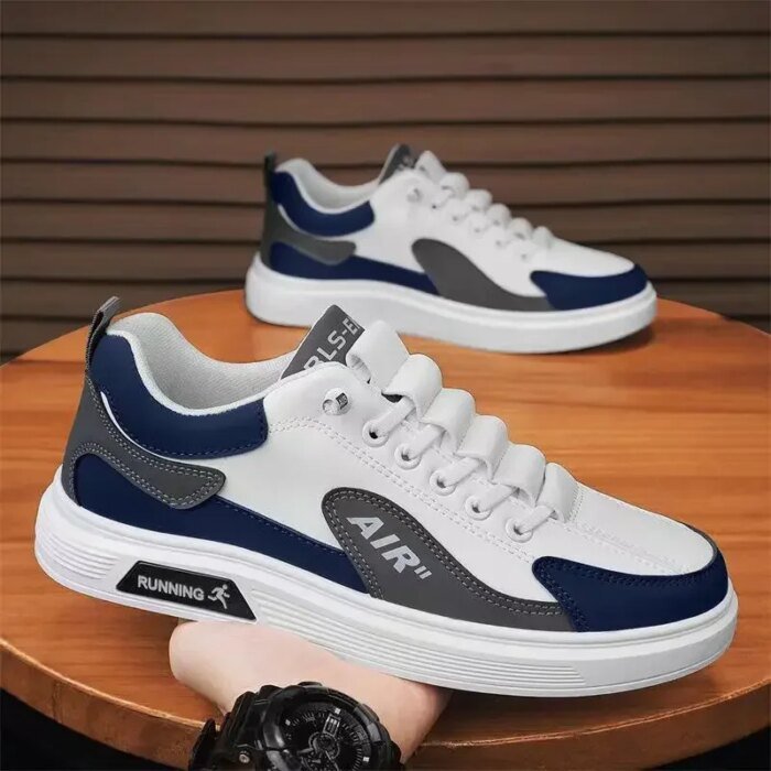 Trend 2025 New Men's Shoes Leather Fashion Low-top Men's Casual Trendy Shoes Running Sports - Image 4