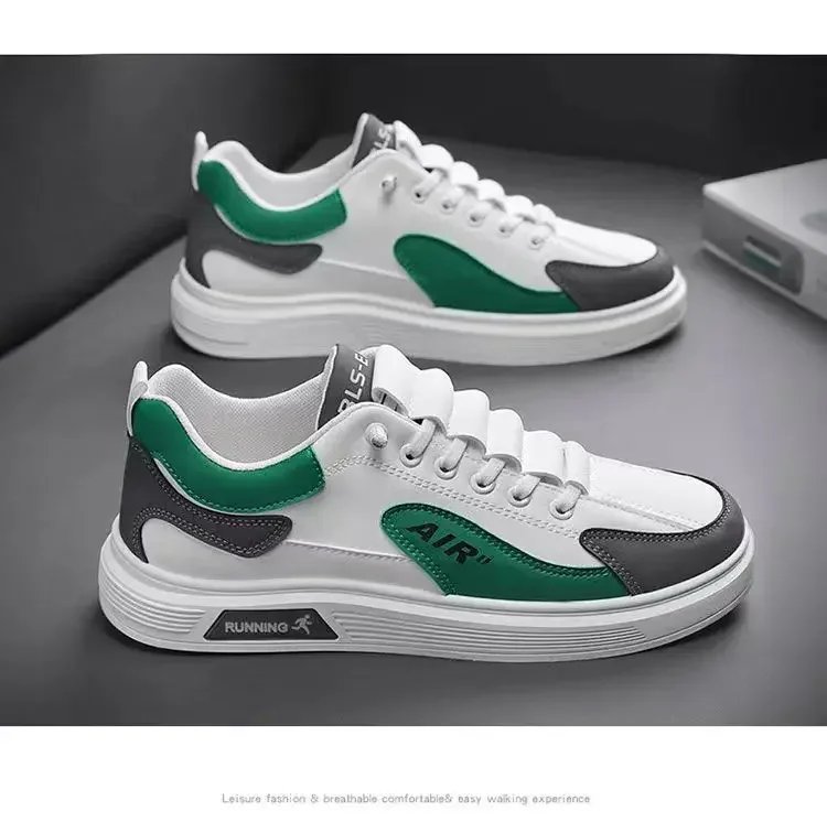 Trend 2025 New Men's Shoes Leather Fashion Low-top Men's Casual Trendy Shoes Running Sports